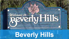 Beverly Hills welcome sign.