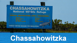 Chassahowitzka national wildlife refuge sign.